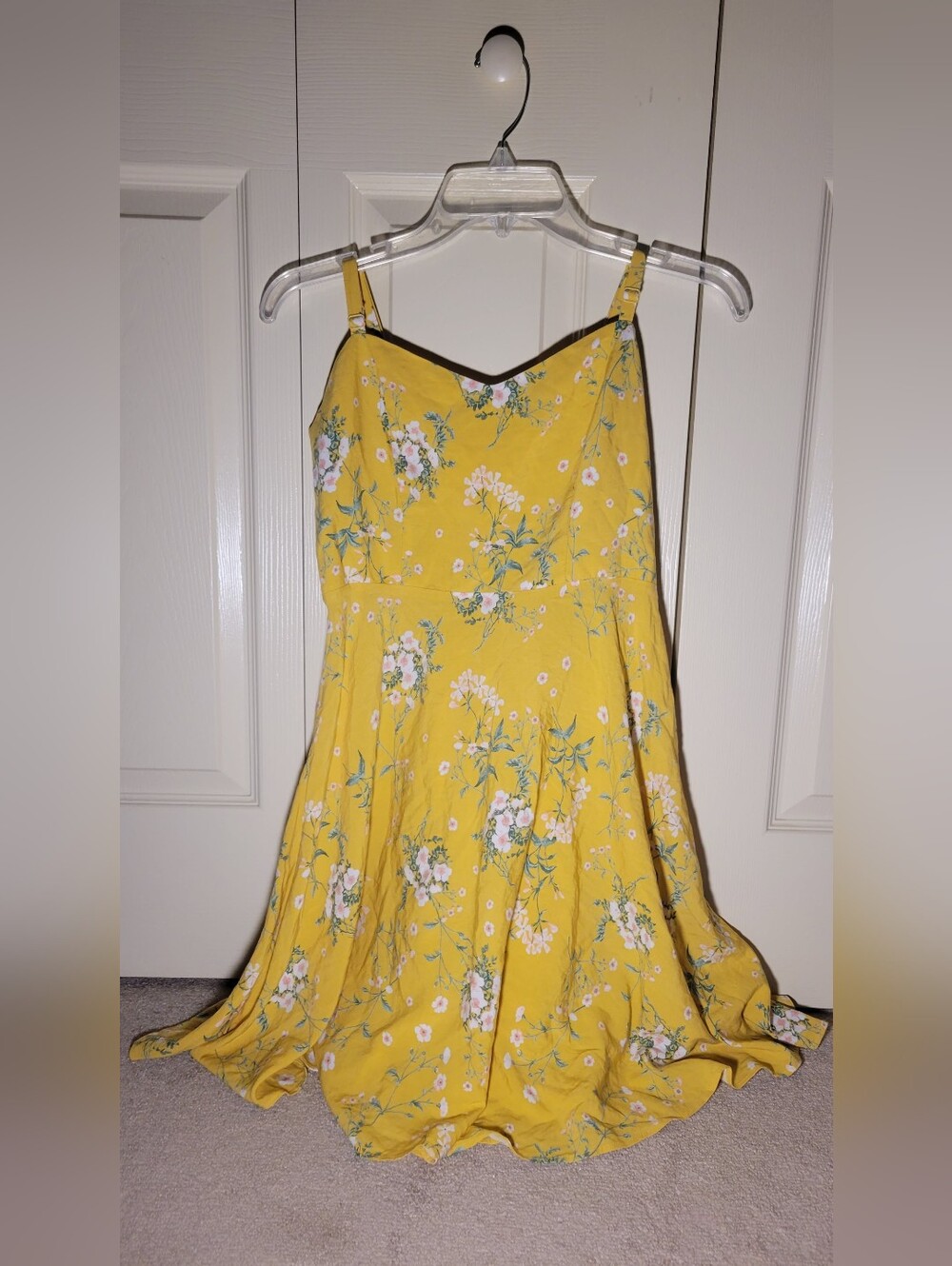 Old Navy Yellow Floral Cami Mini Dress